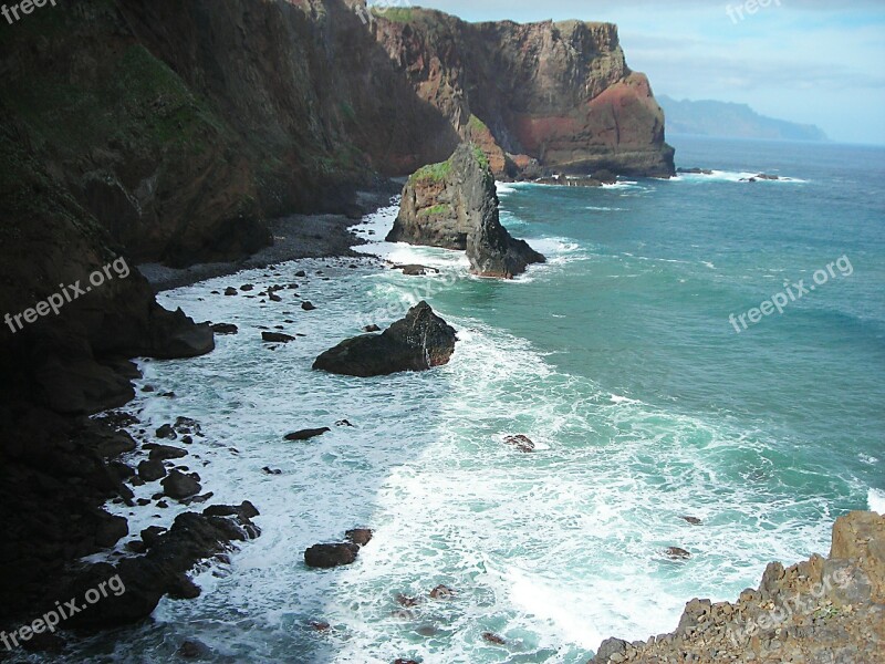 Madeira East Coast Bay Ocean Atlantic