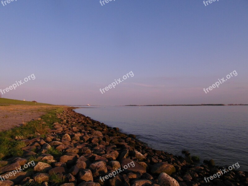 Elbe Beach Elbe Bank Rest Wide