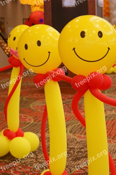 Balloons Happy Smiley Faces Smiling