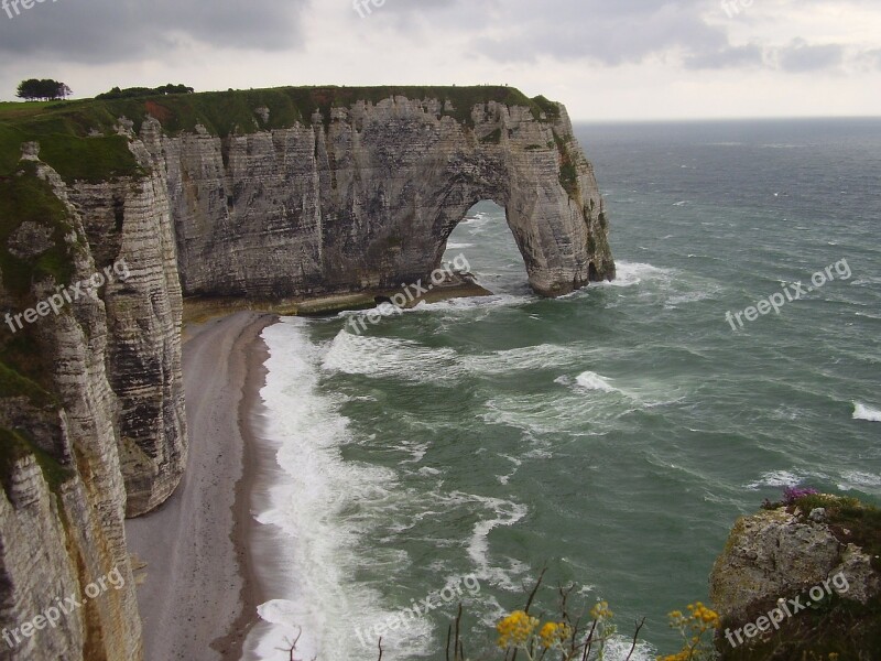 Etretat Cliffs Maneporte Free Photos