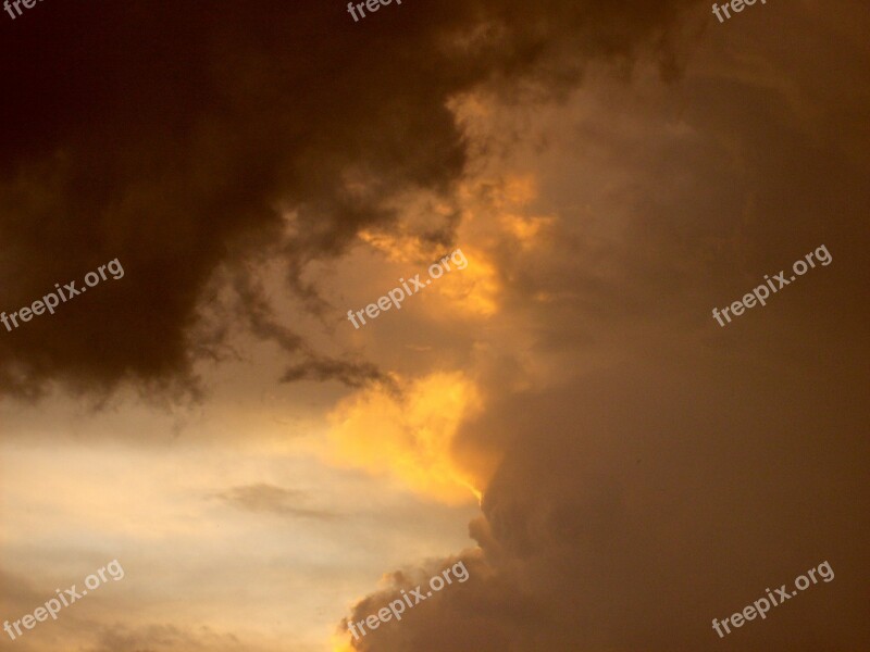 Thunderstorm Summer Dusk Sky Storm