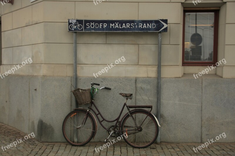 Bicycle City Stockholm Urban Landscape Free Photos