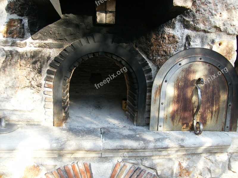 Wood Burning Stove Oven Bread Bake Old