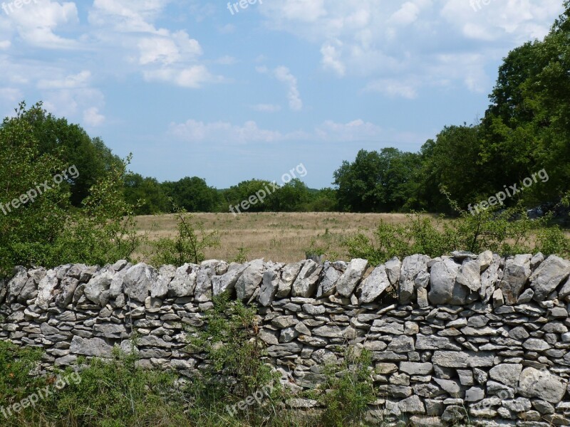 Landscape Lot Wall Muret Dry Stone