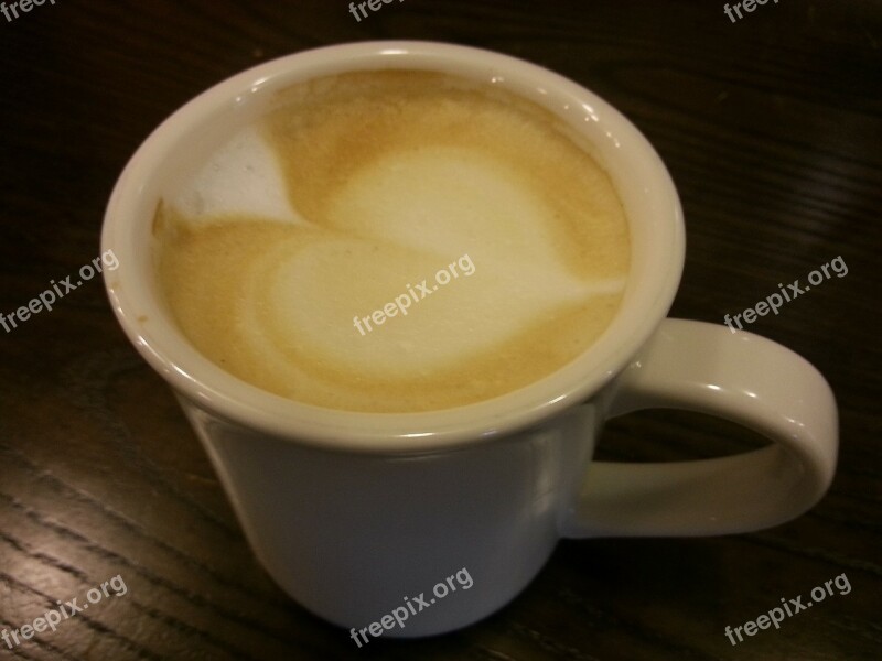 Coffee Latte Hart Mug Free Photos