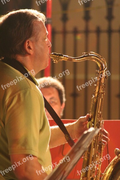 Saxophone Music Musician Bandsman Instrument