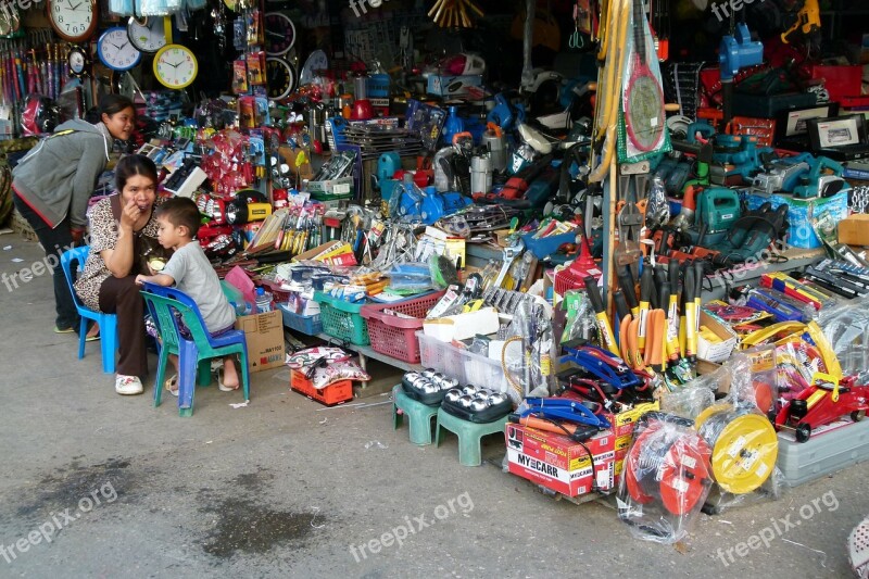 Market Thailand Asia Arm Road