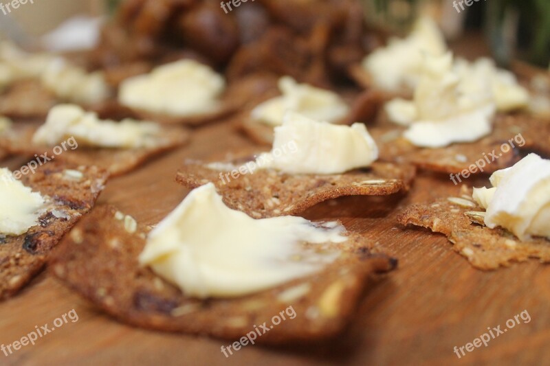 Cheese Crackers Brie Food Appetizer