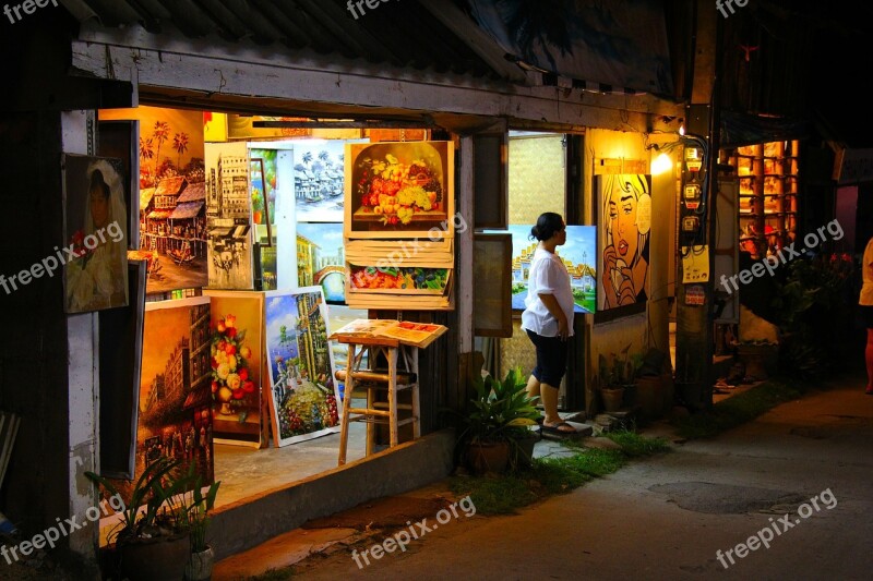 Art Gallery Night View Lamai Beach