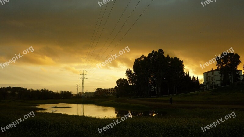 Walk Landscape Puddle Field Campestre