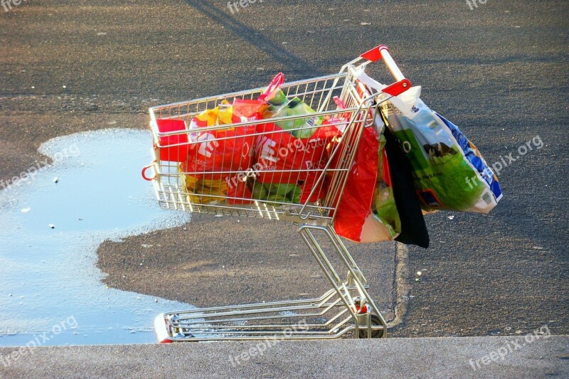 Empties Shopping Cart Collect Bottles Bottle Collectors Poverty