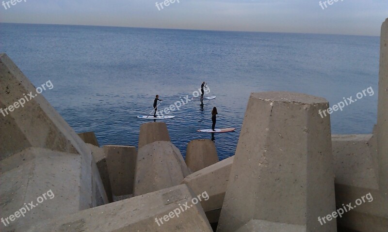 Sports Groyne Rowers Extreme Sea