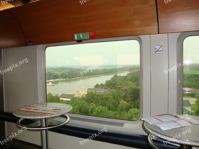 Train Bistro Car Standing Cafe Train Window Bar Tables