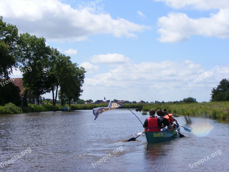 Paddle Tour Canoeing East Frisia Fun Boat