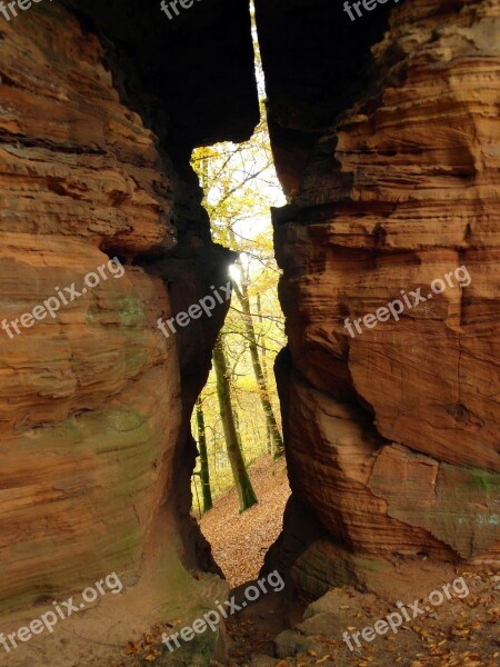 Sandstone Rocks Sand Stone Erosion By Looking Autumn