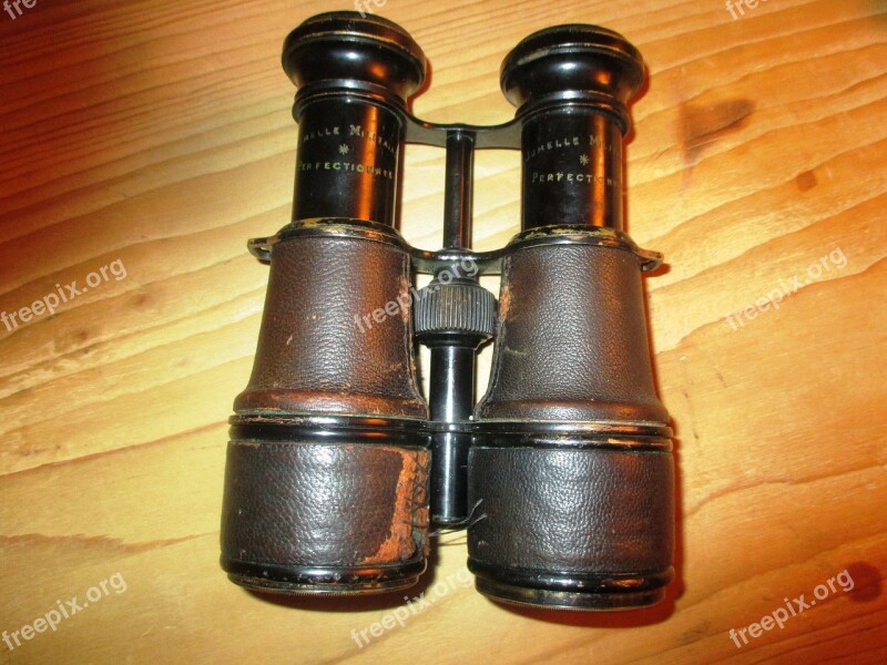 Binoculars Old Scuffed Army Binoculars Antique