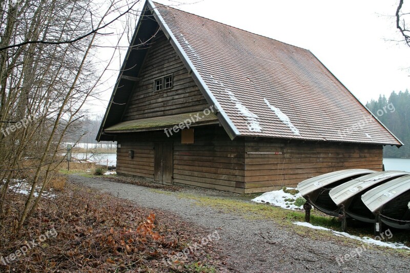 Boat House Fisherman's House House Lake Waters