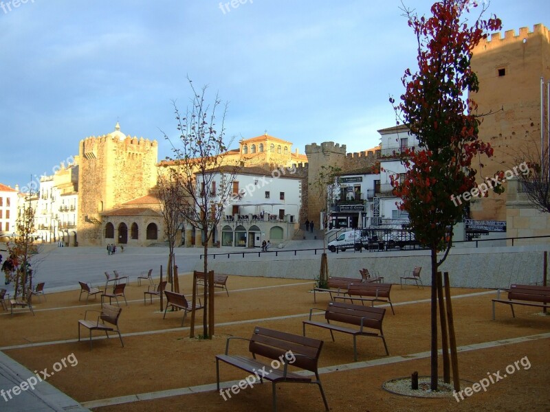 Main Square Cáceres Extremadura Spain Free Photos