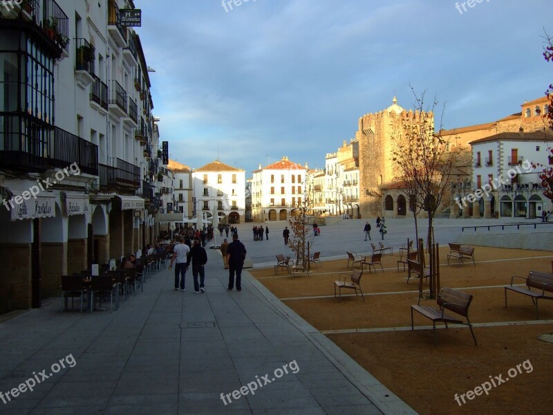 Main Square Cáceres Extremadura Spain Free Photos