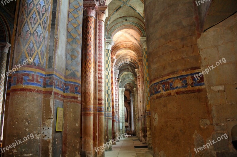 Polychrome Columns Ornate Pillars Church Pillars Colourful Pillars Decorated Columns