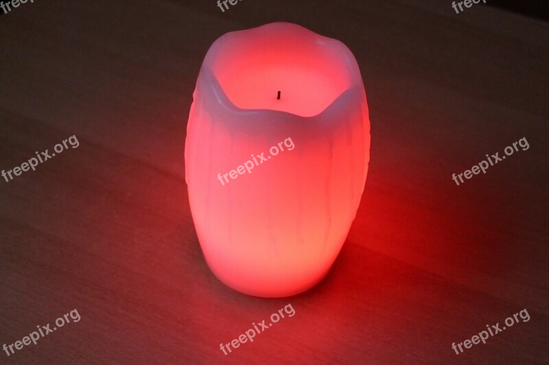 Candle Light Red Battery Operated Free Photos