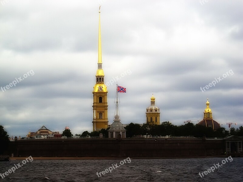 Fortress Peter And Paul River Clouds Peter