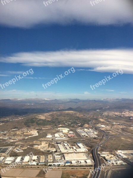 Malaga Sky Aircraft Fly Flight