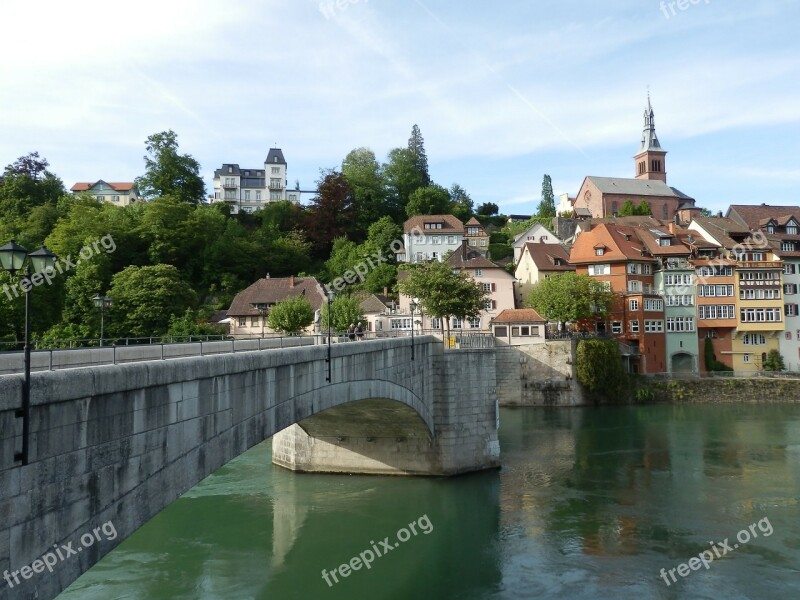 Laufenburg Rhine Rheinbrücke Stone Bridge Aargau