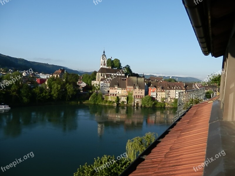 Laufenburg Rhine River Mirroring Church