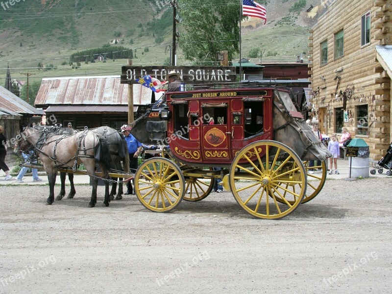 Silverton Stage Couch Stagecoach Wild West Free Photos