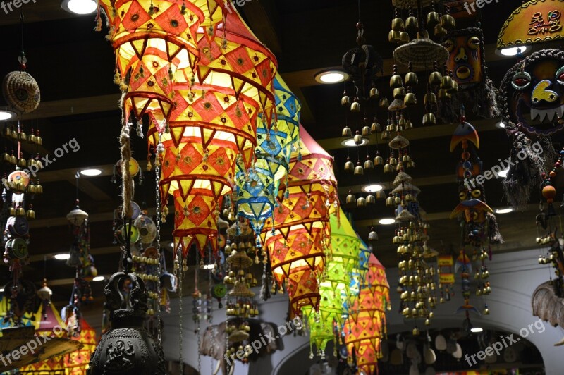 Light Lantern Colorful Store Market