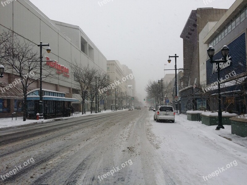 Philadelphia Snow City Downtown Urban