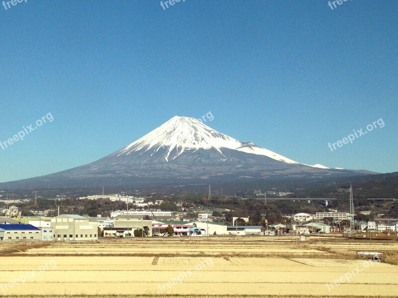 Mt Fuji Japan Mountain Landscape Sky