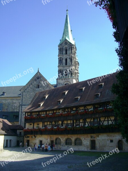 Old Royal Household Truss Tower Steeple Bamberg Cathedral