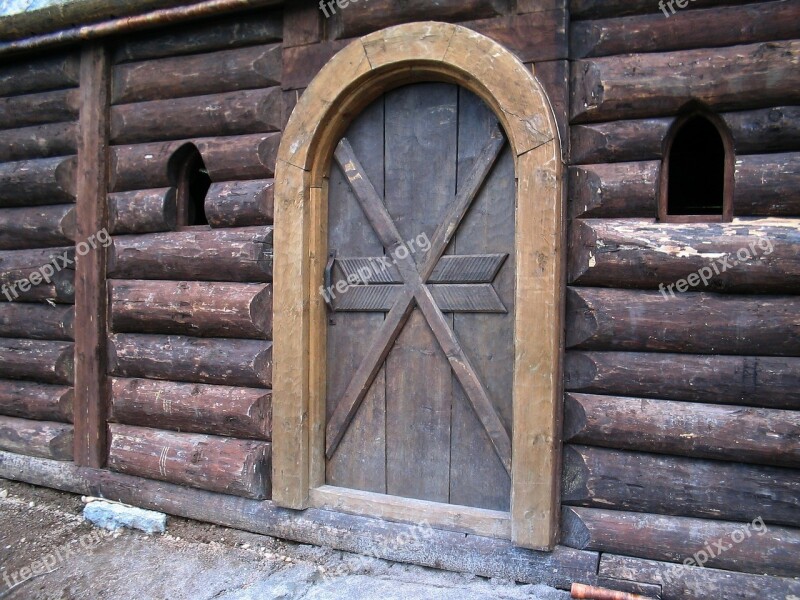 House Door Logs Old Openings