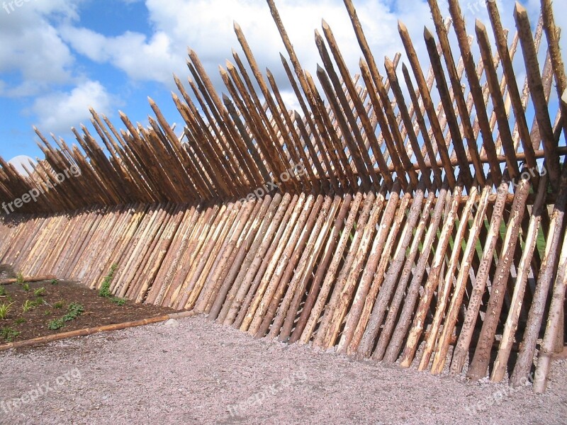 Fence Sturgeons Sky Blue Cloud Summer