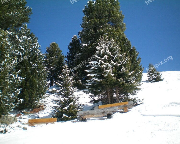 Winter Snow Bench Free Photos