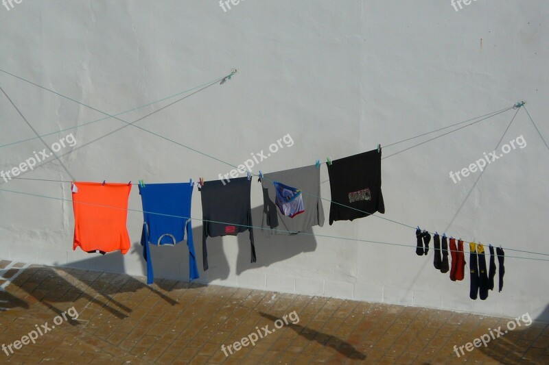 Laundry Colorful Clothes Line City Depend