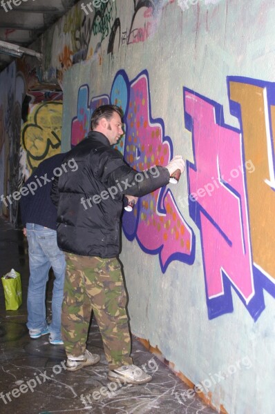 Graffiti Vandalism Amsterdam Holland Bridge