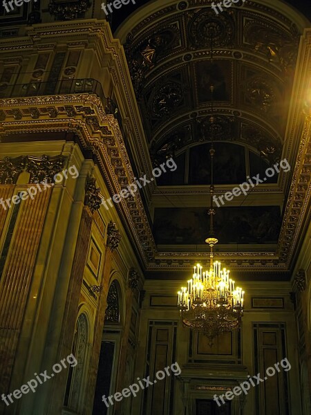 Isaac Church Chandelier Peter Russia