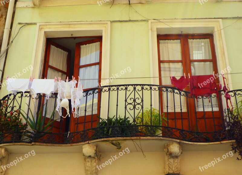 Balcony Underwear Clothes Line Dry Free Photos