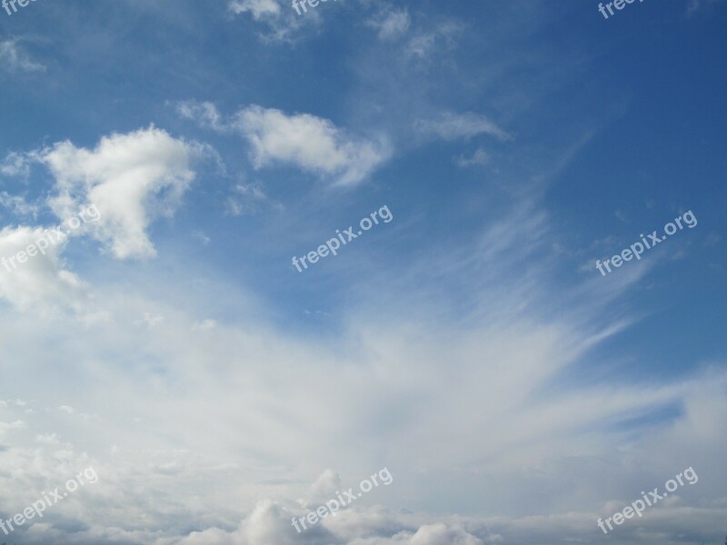 Sky Sky Blue Clouds Blue White