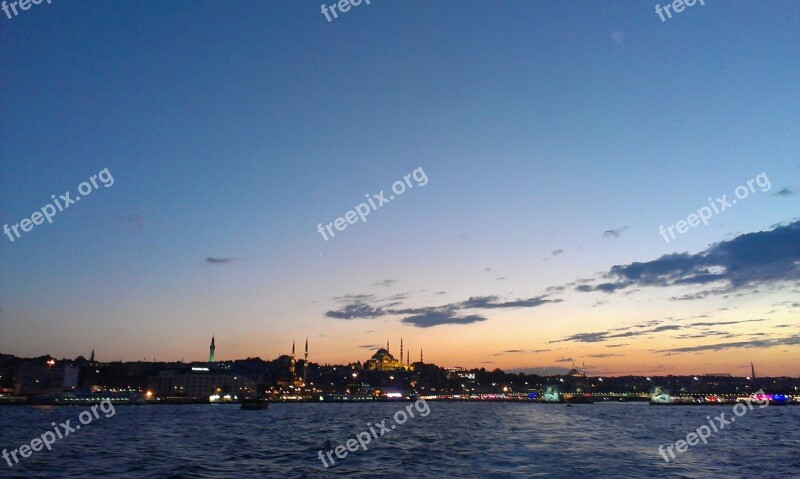 Bosphorus Abendstimmung Sunset Coast Istanbul