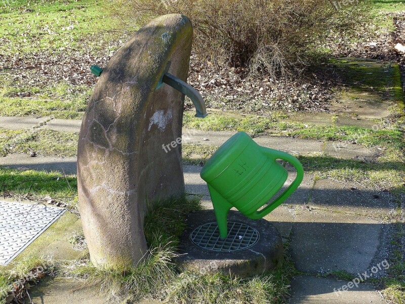 Watering Can Fountain Cemetery Free Photos