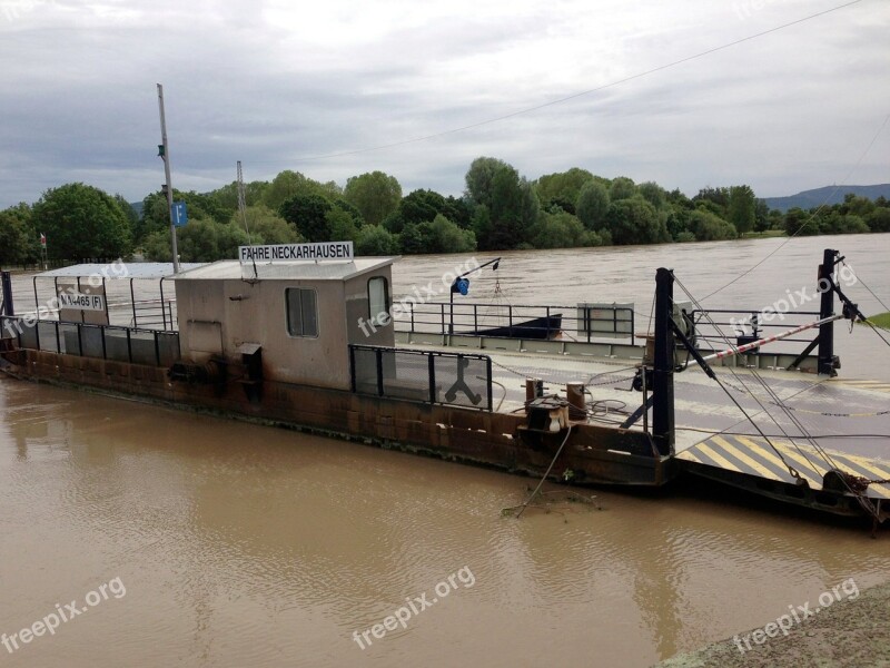 Ferry High Water Car Ferry Enghien Neckar Live