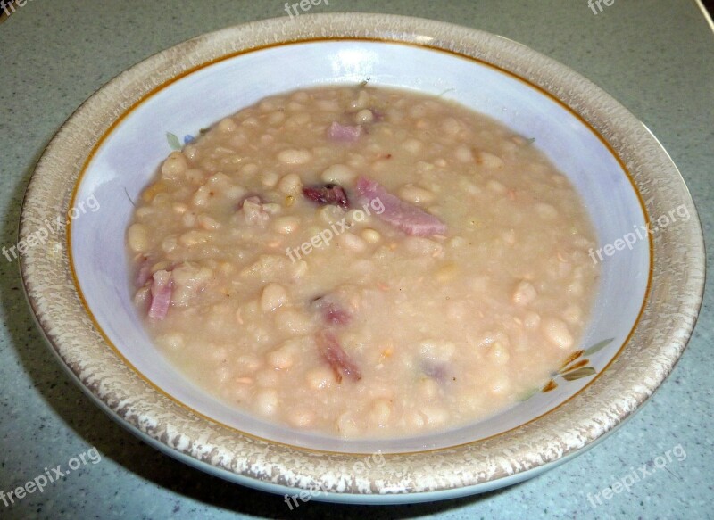 Bean Soup Bowl Food Diet Eat