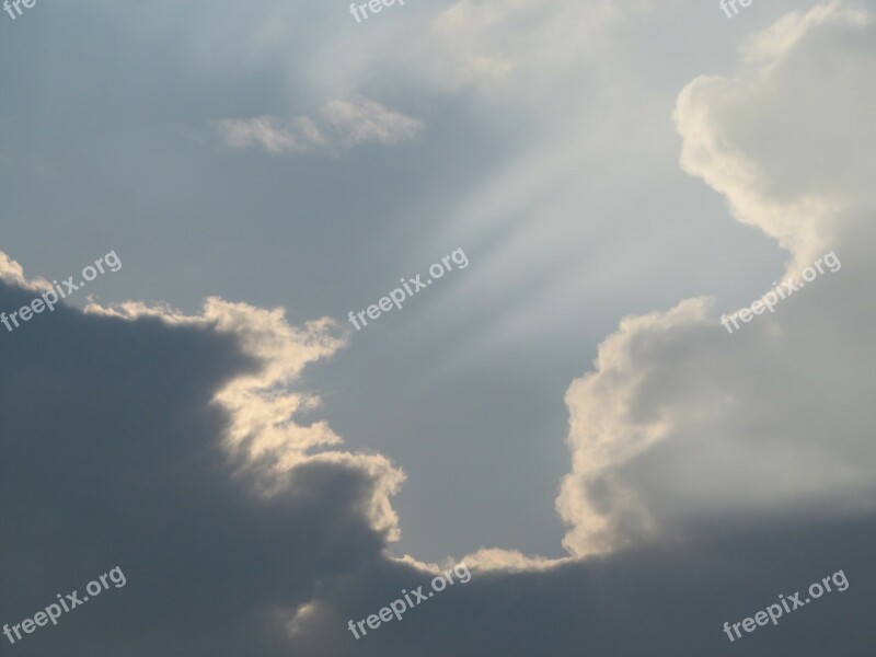 Clouds Light Sky Blue White