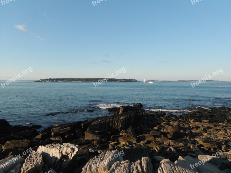 Peaks Island Summer Ocean Maine Rocks