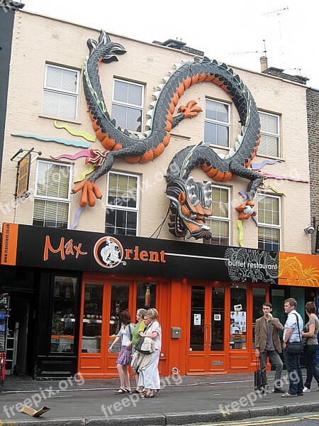 Building Facade Dragon Camden London