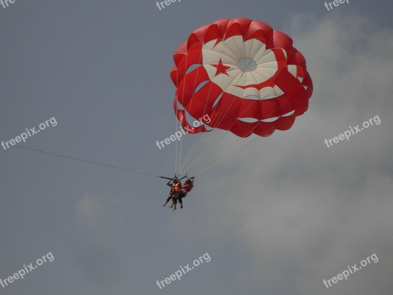 Parachute Water Sports Sky Blue Wind Power